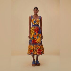 NWOT - Farm Rio Floral Midi Dress